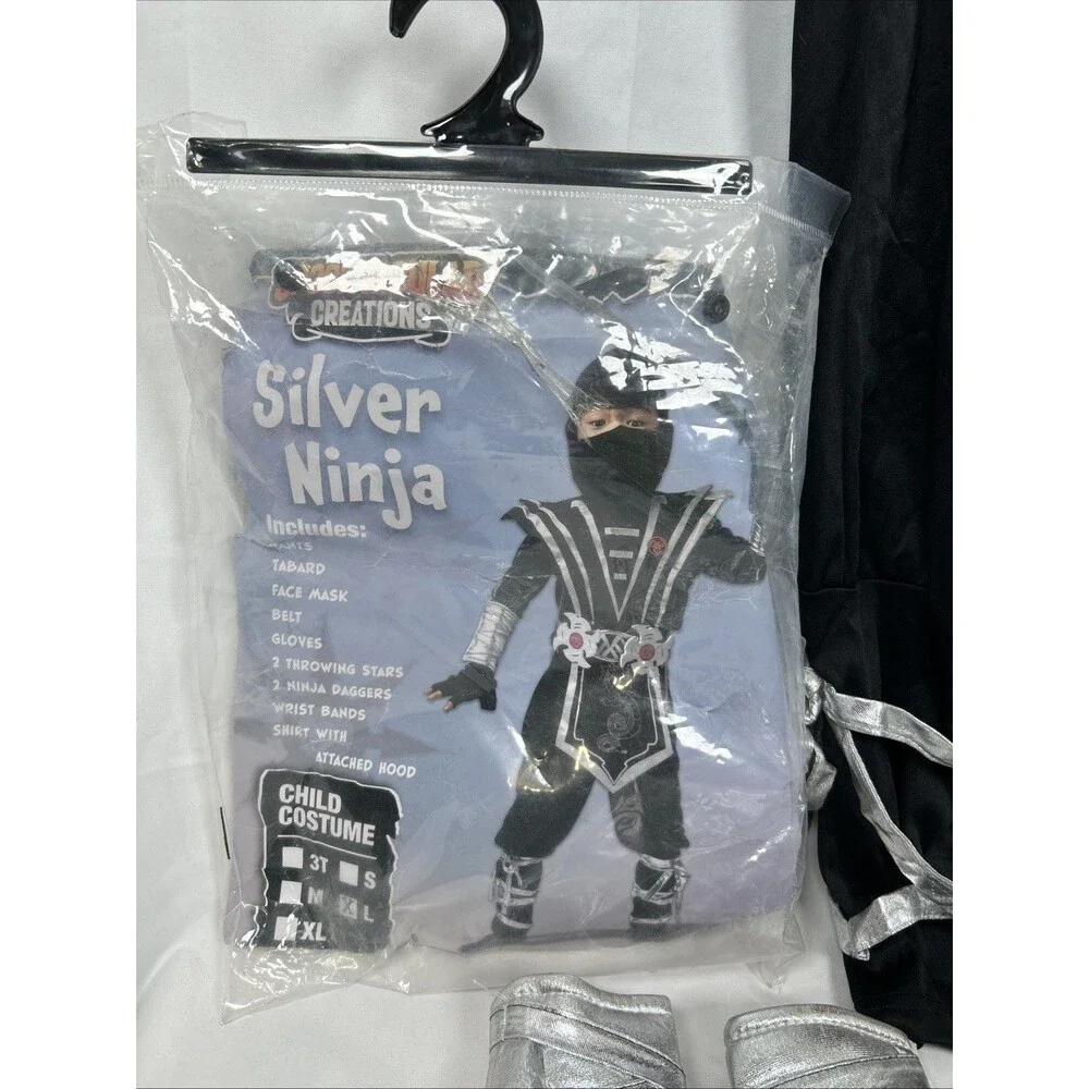 Spooktacular Creations Silver Ninja Child Costume Kids Size Large